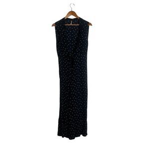 Free People black patterned duster. Size large tall Great